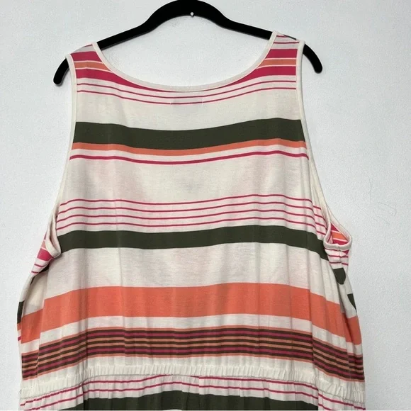 Old Navy Pink and Brown Chevron Maxi Dress - Picture 5 of 8